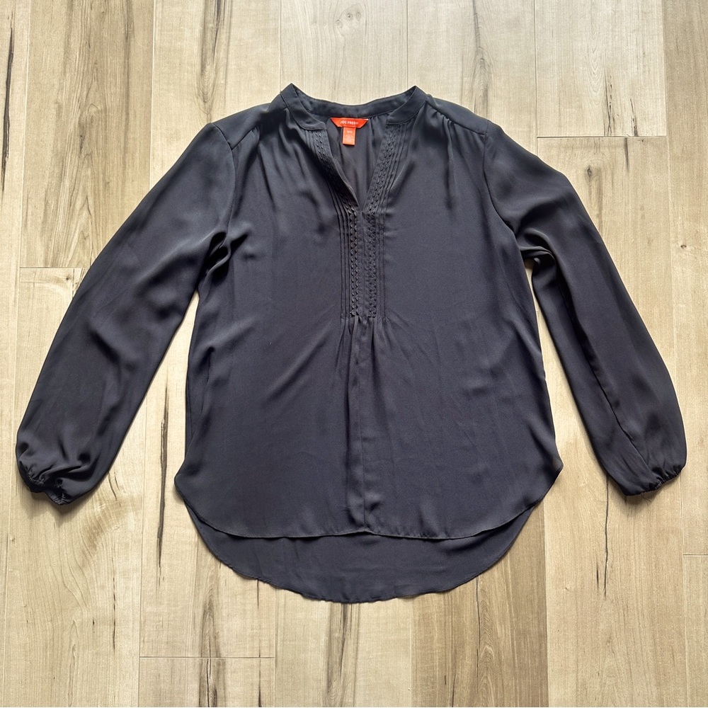 Joe Fresh Black Flowy Blouse